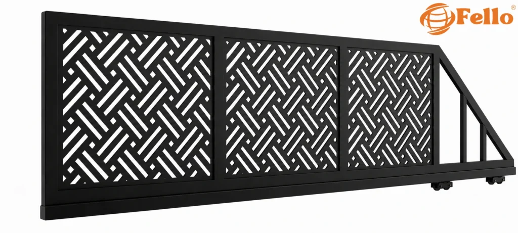 Laser cut sliding gate custom