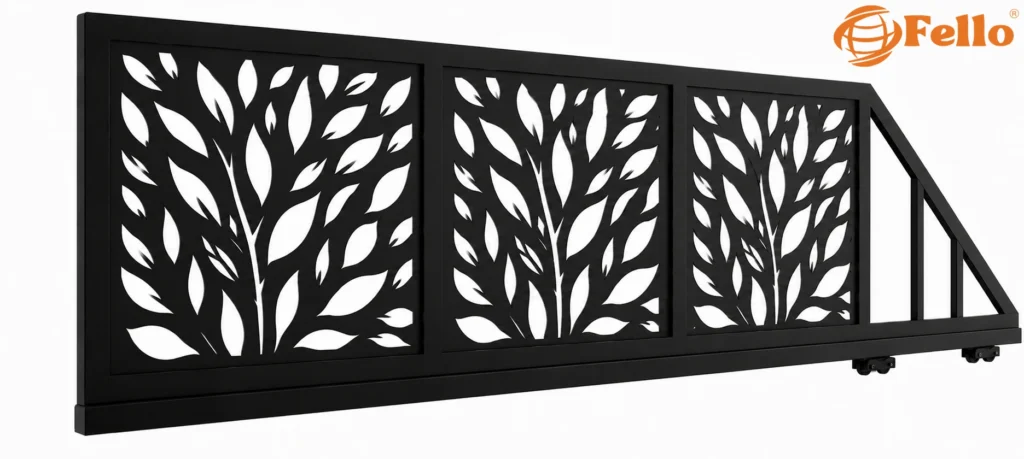 Laser cut sliding gate Modern