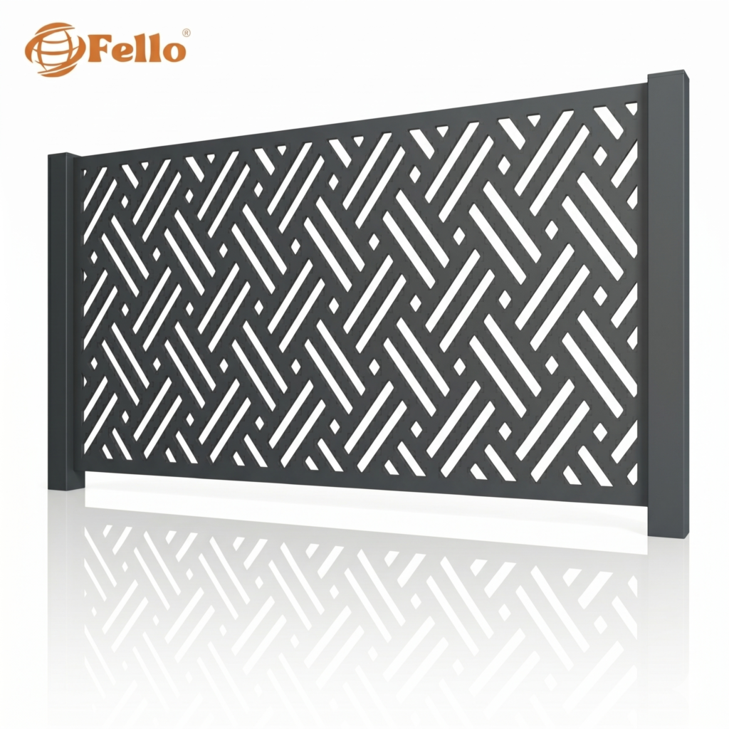 Modern attort laser cut fence