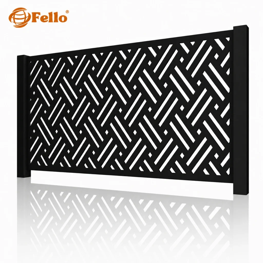 Modern laser cut fence panels