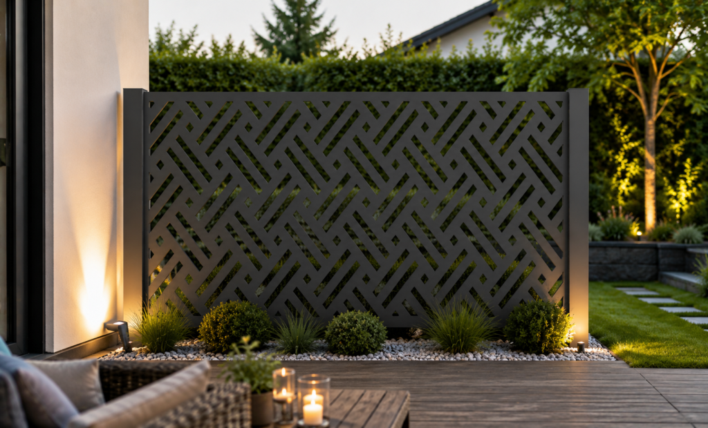 Modern laser cut fences