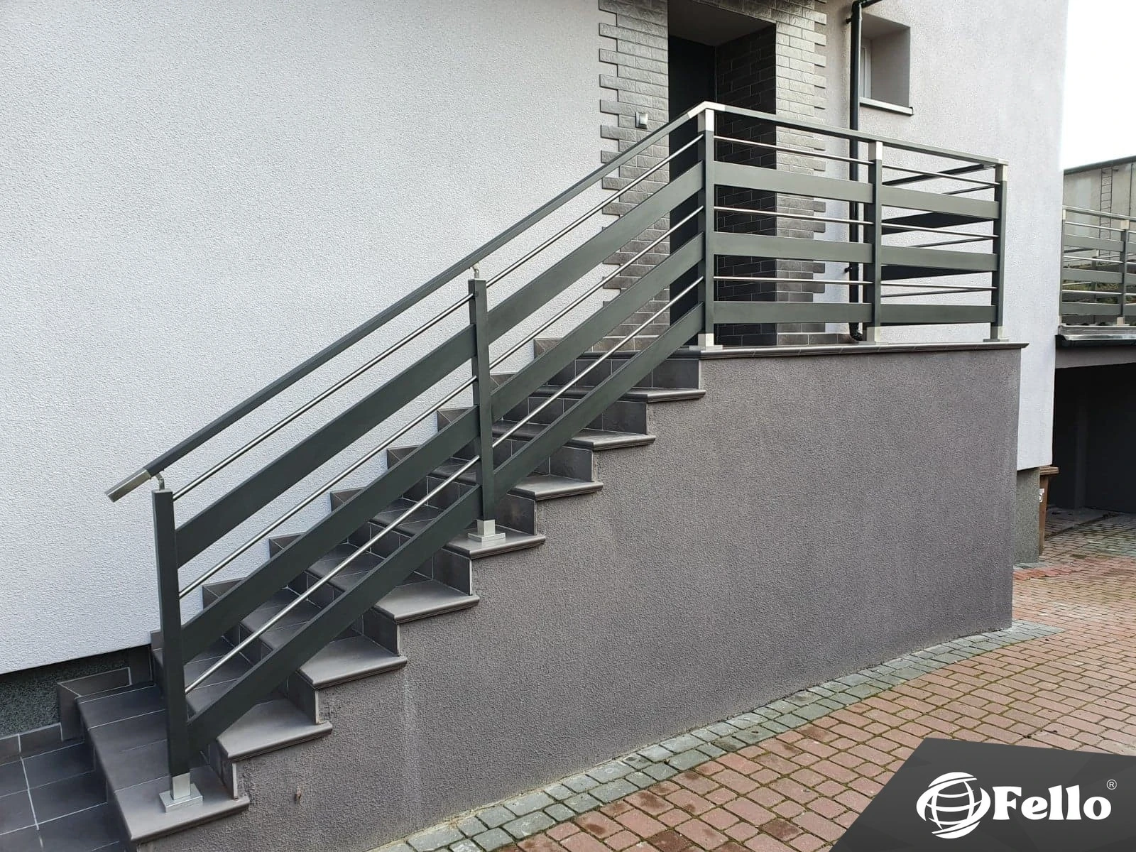 Railing on external steps, Fello Diverse model